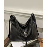 ブラック | 春新作 PUレザー ベルトモチーフ | ShopNikoNiko