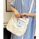 春新作 クリアポケット付き フリルトートバッグ韓国バッグ | ShopNikoNiko | 詳細画像15
