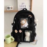 ブラック | 春新作 大容量 クリアポケット付き | ShopNikoNiko