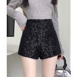 ブラック | 春新作 スパンコール ハイウエスト | ShopNikoNiko