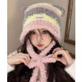 ピンク | 春新作 ポンポン付き シャギーボーダー | ShopNikoNiko