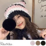 春新作 ポンポン付き シャギーボーダー | ShopNikoNiko | 詳細画像1