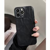 ブラック | 春新作 立体しわデザイン マットスマホケース | ShopNikoNiko