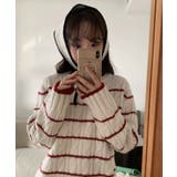 冬新作 バイカラーニット 紐付 | ShopNikoNiko | 詳細画像5 