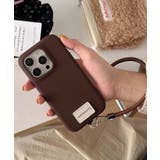 ブラウン | 春新作 PUレザーハンドストラップ ロゴワッペン | ShopNikoNiko