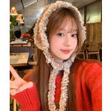 ブラウン | 冬新作 フェイクファー カラフルニット編み | ShopNikoNiko