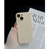 ホワイト | 春新作 iPhoneケース ダイヤキルティング風 | ShopNikoNiko