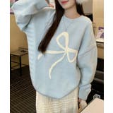 ブルー | 春新作 リボン オーバーサイズ | ShopNikoNiko