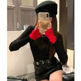 ブラック | 春新作 配色スリーブ スリムフィット | ShopNikoNiko