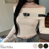 春新作 ベルト付き オフショルダー | ShopNikoNiko | 詳細画像1