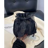 ブラック | 春新作 レースリボン パールショルダー | ShopNikoNiko