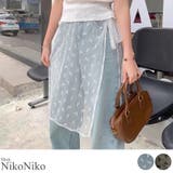 春新作 リボン柄レース レイヤードラップスカート | ShopNikoNiko | 詳細画像1
