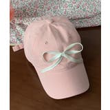 ピンク | 春新作 フロントリボン カラーキャップ | ShopNikoNiko