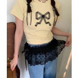 ブラック | 春新作 レース レイヤード | ShopNikoNiko