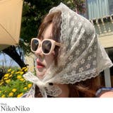 春新作 フラワーレース刺繍 バブーシュカ | ShopNikoNiko | 詳細画像1