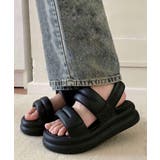ブラック | 春新作 EVA素材 厚底スポーツサンダル | ShopNikoNiko