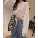 ホワイト | 冬新作 クロップド丈 裾絞りスウェットma | ShopNikoNiko