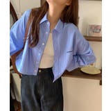 春新作 ストライプ柄 クロップドシャツma | ShopNikoNiko | 詳細画像13