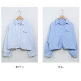 春新作 ストライプ柄 クロップドシャツma | ShopNikoNiko | 詳細画像2