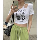 春新作 ショルダーカットアウト ショート丈チビTシャツ | ShopNikoNiko | 詳細画像9 