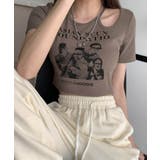 春新作 ショルダーカットアウト ショート丈チビTシャツ | ShopNikoNiko | 詳細画像18 