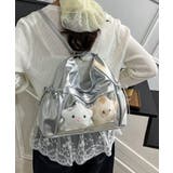 シルバー | 冬新作 サイドリボン クリアポケット付き | ShopNikoNiko