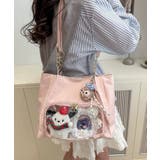 ピンク | 冬新作 チェーンハンドル クリアポケット付き | ShopNikoNiko