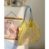 イエロー | 冬新作 チューリップ刺繍 サテン | ShopNikoNiko