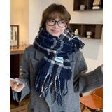 ネイビー | 冬新作 チェック柄 ワッペン付き | ShopNikoNiko