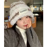 ベージュ | 冬新作 ボーダー シャギーニット | ShopNikoNiko