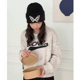 冬新作 バタフライモチーフ ビーニーニット帽 | ShopNikoNiko | 詳細画像6 