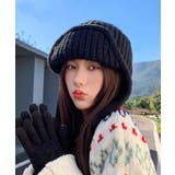 ブラック | 冬新作 ストラップ付き フライトニットキャップ雪遊び | ShopNikoNiko