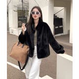 冬新作 スタンドカラー フェイクファーブルゾン海外コーデ | ShopNikoNiko | 詳細画像4 