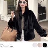 冬新作 スタンドカラー フェイクファーブルゾン海外コーデ | ShopNikoNiko | 詳細画像1 