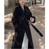 ブラック | 冬新作 ウエストベルト付き ロング丈 | ShopNikoNiko