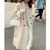 ホワイト | 冬新作 ウエストベルト付き ロング丈 | ShopNikoNiko