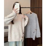 冬新作 サイドボタンデザイン アシンメトリー | ShopNikoNiko | 詳細画像4 