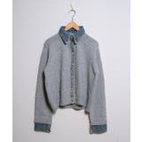 冬新作 デニムドッキング ニットカーディガントップス | ShopNikoNiko | 詳細画像13 