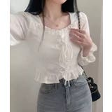 春新作 レースアップリボン フリルネック | ShopNikoNiko | 詳細画像6 