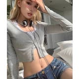 グレー | 冬新作 袖スリット クロップド丈 | ShopNikoNiko