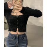 ブラック | 冬新作 シャギーニット クロップド丈 | ShopNikoNiko