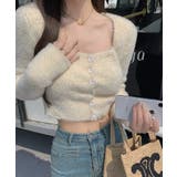 ホワイト | 冬新作 シャギーニット クロップド丈 | ShopNikoNiko