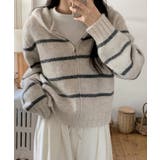 ホワイト | 夏新作 ボーダー ジップアップ | ShopNikoNiko