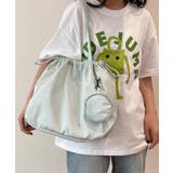 春新作 ミニポーチ付き 巾着ナイロントートバッグA4サイズ | ShopNikoNiko | 詳細画像23