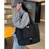 ブラック | 春新作 ふくれジャガード 独立収納付き | ShopNikoNiko