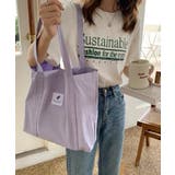 パープル | 夏新作 ロゴワッペン キャンバス | ShopNikoNiko