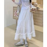 ホワイト | 春新作 ハイウエスト ティアード | ShopNikoNiko