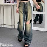 冬新作 ウォッシュ加工 カットアウト | ShopNikoNiko | 詳細画像1 