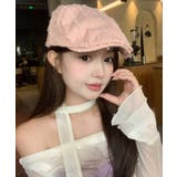 ピンク | 春新作 ストライプフリンジ ハンチング帽 | ShopNikoNiko