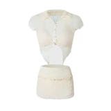 冬新作 ウェーブシースルー ボレロカーディガン付き水着淡色 | ShopNikoNiko | 詳細画像2